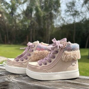 Billy -Shoes Kids High-Top Sneakers - Pink and Cream